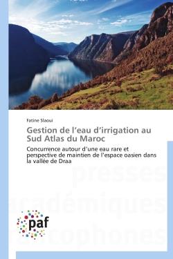 Gestion de l'eau d'irrigation au Sud Atlas du Maroc