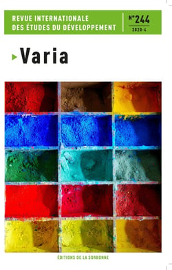 Revue internationale des études du développement n.244 : varia
