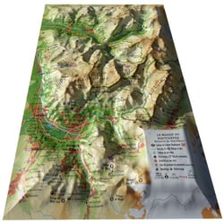Carte en relief du massif du Haut-Giffre réserve de Sixt-Passy