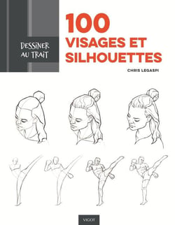 100 visages et silhouettes - dessiner au trait