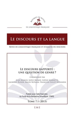 Le discours rapporté : une questions de genre ?
