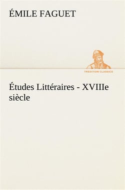 Etudes litteraires - xviiie siecle.