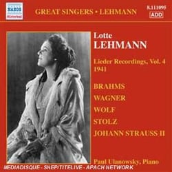 Lotte Lehmann, Soprano Lieder Recordings - Volume 4