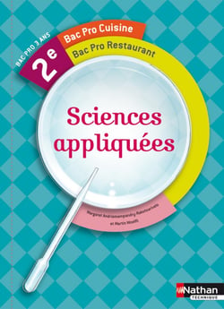 Sciences appliquées - 2ème bac pro cuisine et restaurant - livre élève