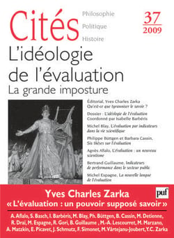 REVUE CITES Tome 37 : l'idéologie de l'évaluation - la grande imposture