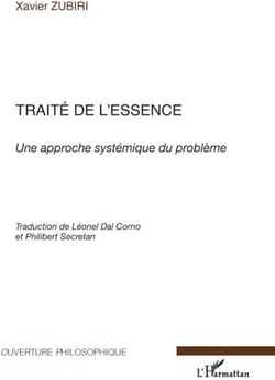 Traité de l'essence - une approche systémique du problème