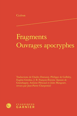 Fragments. Ouvrages apocryphes