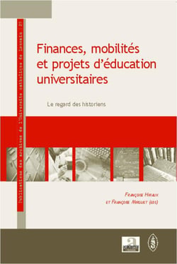 Finances, mobilités et projets d'éducation universitaires - le regard des historiens