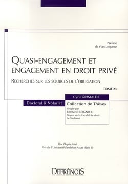 Quasi-engagement et engagement en droit privé