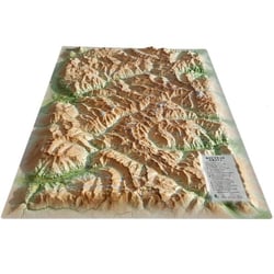 Carte en relief du parc naturel régional du Queyras - Ubaye