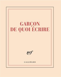 Carnet carré "Garçon de quoi écrire" (papeterie)