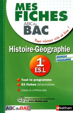 MES FICHES ABC DU BAC Tome 24 : histoire-géographie - 1re ES-L