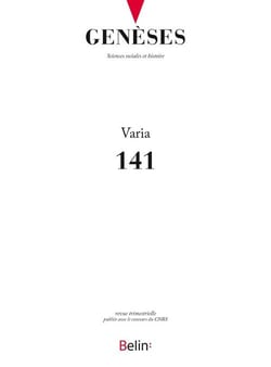 Revue Genèses n.4 : Après l'effondrement : Institutions, corps et champs pris dans les changement (édition 2025)