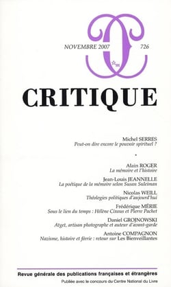 Revue Critique n.726