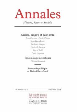 Revue Annales n.2 : Guerre, empire et économie (édition 2024)