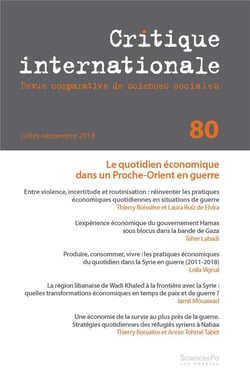 Revue critique internationale n.80 : le quotidien économique dans un Proche-Orient en guerre