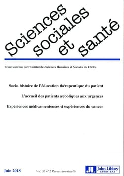 Revue sciences sociales et sante n.36 - socio-histoire de l'éducation thérapeutique du patient