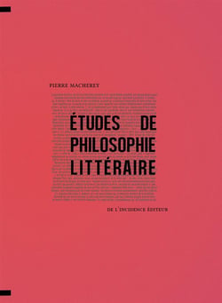 Études de philosophie littéraire