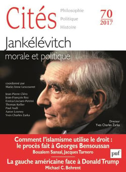 REVUE CITES Tome 70 : Jankélévitch : morale et politique (édition 2017)