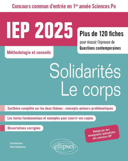 Concours commun IEP 2025 : Solidarités / Le corps