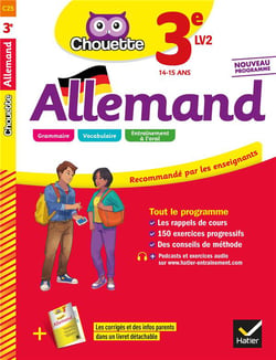 Chouette entraînement Tome 25 : allemand - 3e LV2 (niveau A2) - cahier d'entraînement et de révision