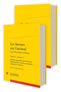 Les savoirs sur l'animal dans l'Encyclopédie méthodique t.2