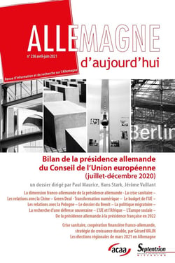 Allemagne d'aujourd'hui : bilan de la présidence allemande du Conseil de l'Union européenne