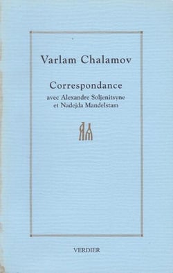 Correspondance avec alexandre soljenitsyne etnadejda mandelstam