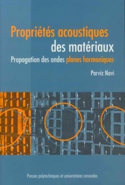 Propriétés acoustiques des matériaux : Propagation des ondes planes harmoniques