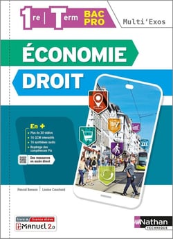 Économie-droit : 1re/terminale : bac pro tertiaires : livre + licence élève (édition 2022)