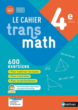 Cahier transmath : 4e : cahier de l'élève (édition 2021)