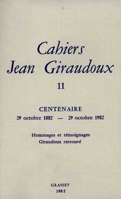 CAHIERS JEAN GIRAUDOUX Tome 11