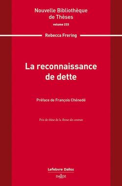 La reconnaissance de dette. Volume 233