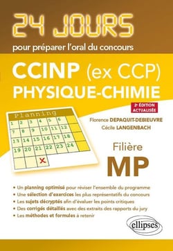 24 jours : physique-chimie - CCINP (ex CCP) - MP (2e édition)