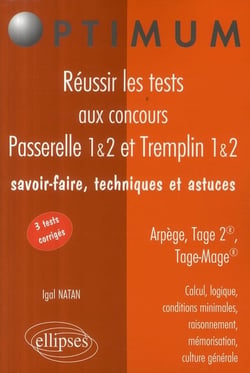 Réussir tests aptitudes tage-mage, tage 2, arpège, essec, esc, passerelle, tremplin, sésame, accès, mastères