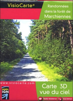 Forêt de marchiennes - carte 3d vue du ciel