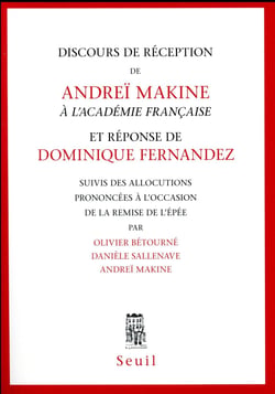Discours de réception à l'Academie française et réponse de Dominique Fernandez