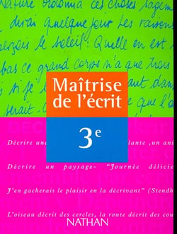 Maitrise de l'ecrit 3e eleve