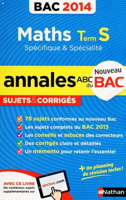 ANNALES BAC 2014 MATHS S SPE & SPE COR N4