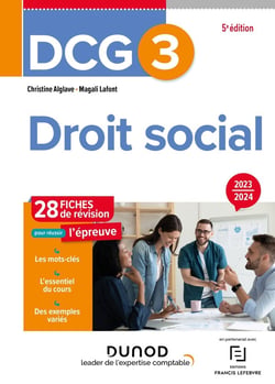 DCG 3 : droit social - fiches de révision (édition 2023/2024)