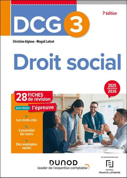 DCG 3 : Droit social - Fiches de révision (édition 2025/2026)