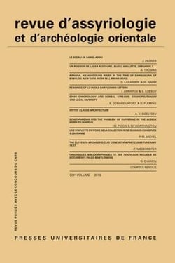 REVUE D'ASSYRIOLOGIE ET D'ARCHEOLOGIE ORIENTALE n.109