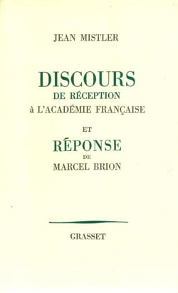 Discours de réception à l'Académie française