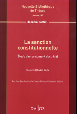 La sanction constitutionnelle Tome 152