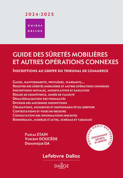 Guide des formalités des sûretés mobilières