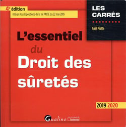 L'essentiel du droit des suretes - integre les dispositions de la loi pacte