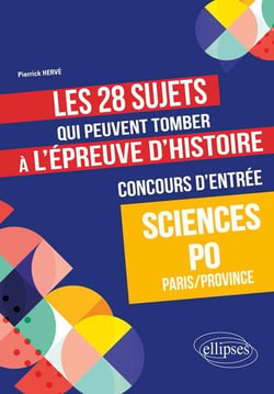 Les 28 sujets qui peuvent tomber à l'épreuve d'histoire du concours d'entrée à Sciences Po