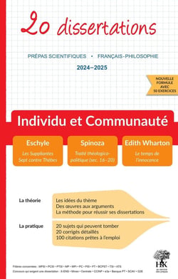 20 dissertations : Prépas scientifiques : Français-philosophie 2024-2025  - Individu et communauté