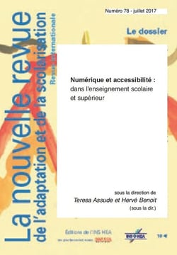 NOUVELLE REVUE DE L'ADAPTATION ET DE LA SCOLARISATION n.78 : numérique et accessibilité dans l'éducation et en formation