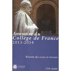 Annuaire du college de france 2013-2014